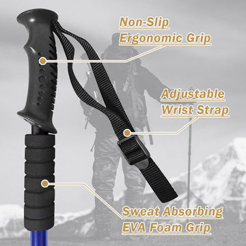 AYAMAYA hiking poles folded compact for easy transport