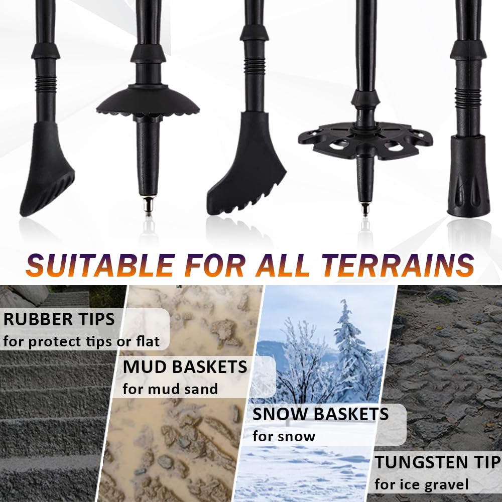 AYAMAYA hiking poles in use on trail provide stable, hands-free balance