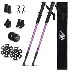 AYAMAYA hiking poles with quick twist lock extended height for trails.