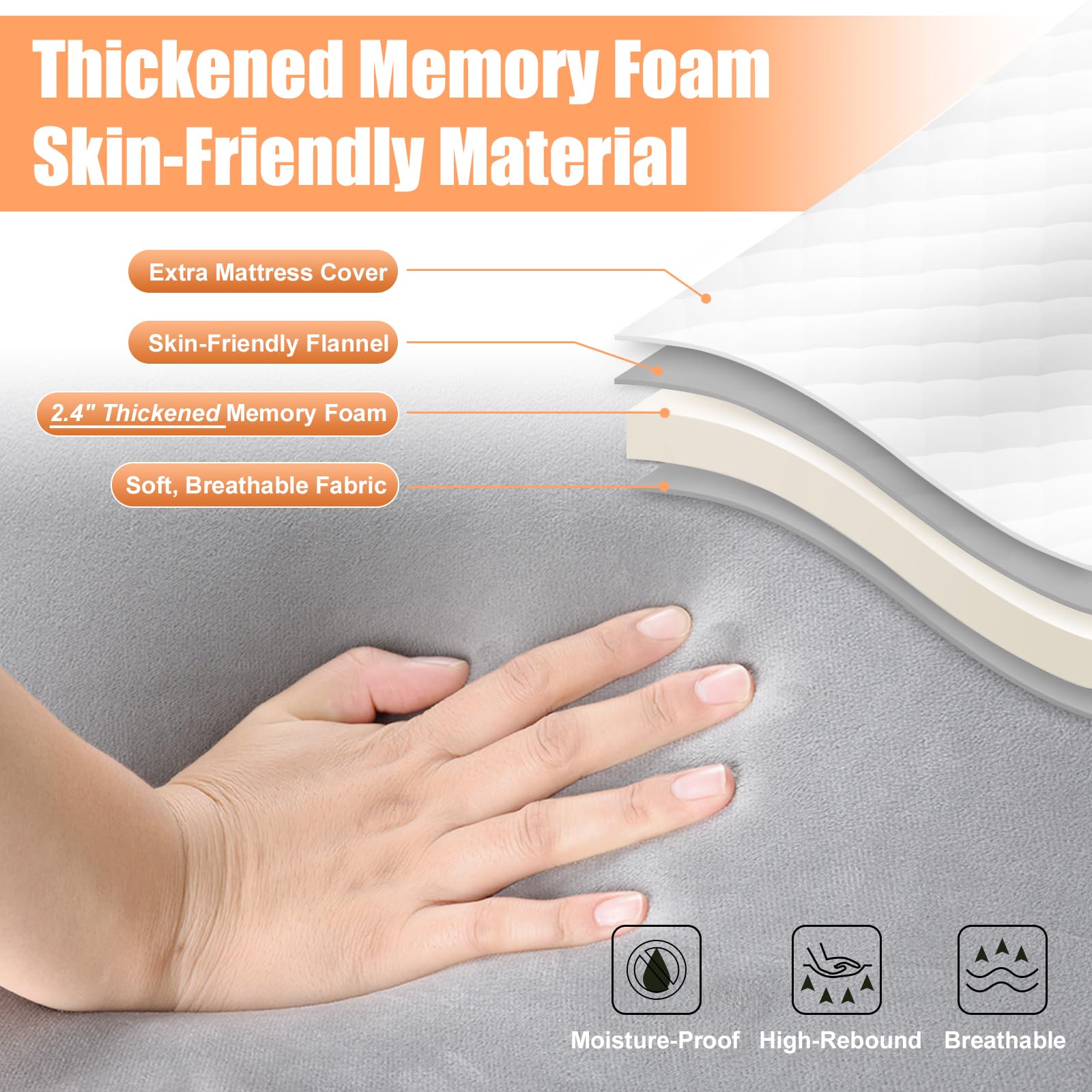 AYAMAYA ice silk sheet cool touch over memory foam mattress