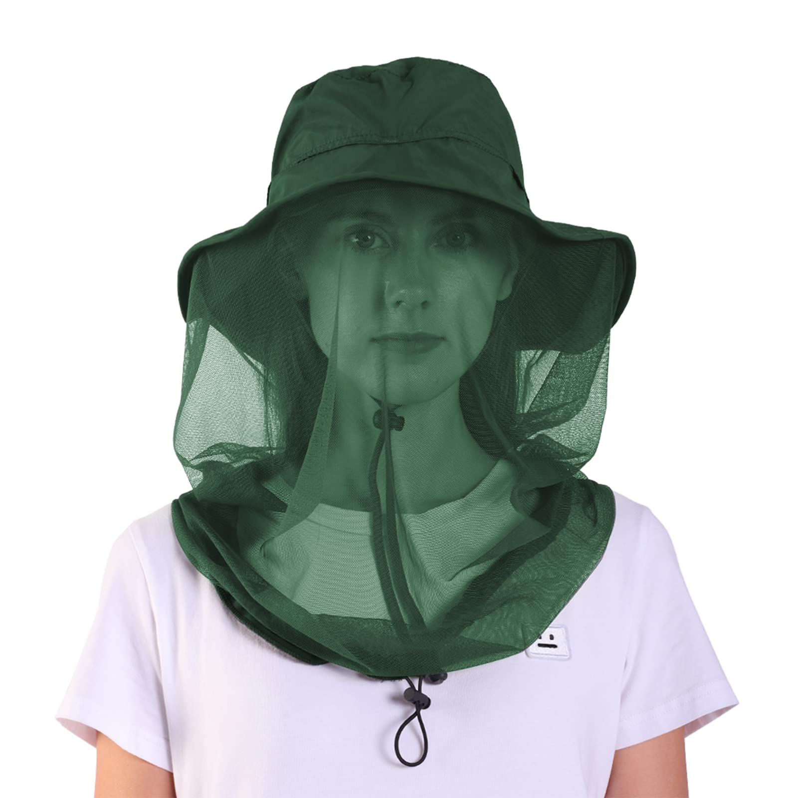 AYAMAYA mosquito net hat with face netting for bug protection and sun shade.