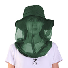 AYAMAYA mosquito net hat with face netting for bug protection and sun shade.