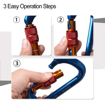 AYAMAYA Munter hitch-compatible carabiner for quick rope setups.
