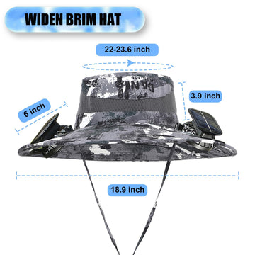 Outdoor use scene showing the hat in action during hiking and fishing