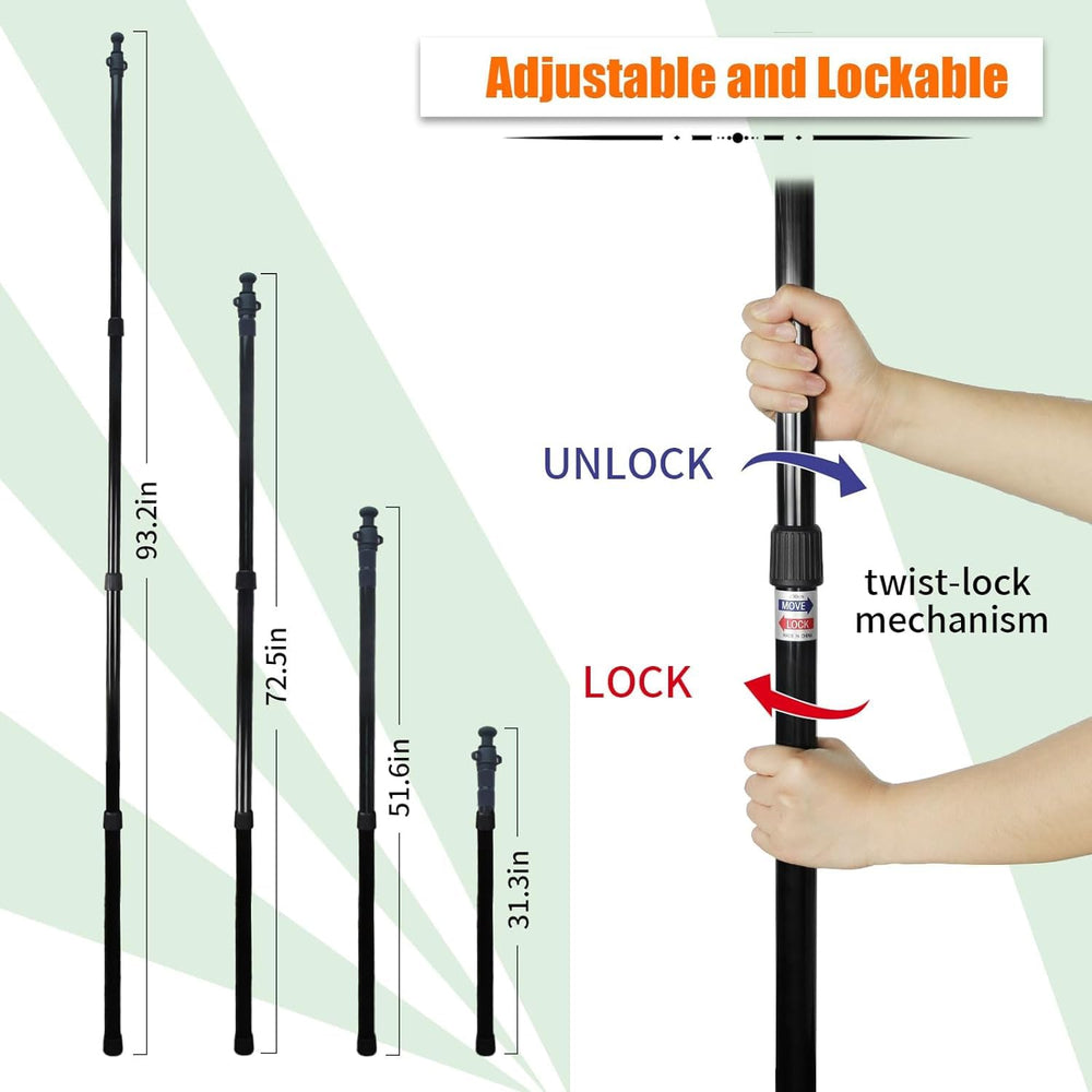 AYAMAYA tarp poles heavy-duty aluminum rods for durable shelter support