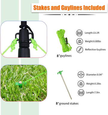 AYAMAYA tarp poles quick-lock mechanism enables tool-free length adjustment