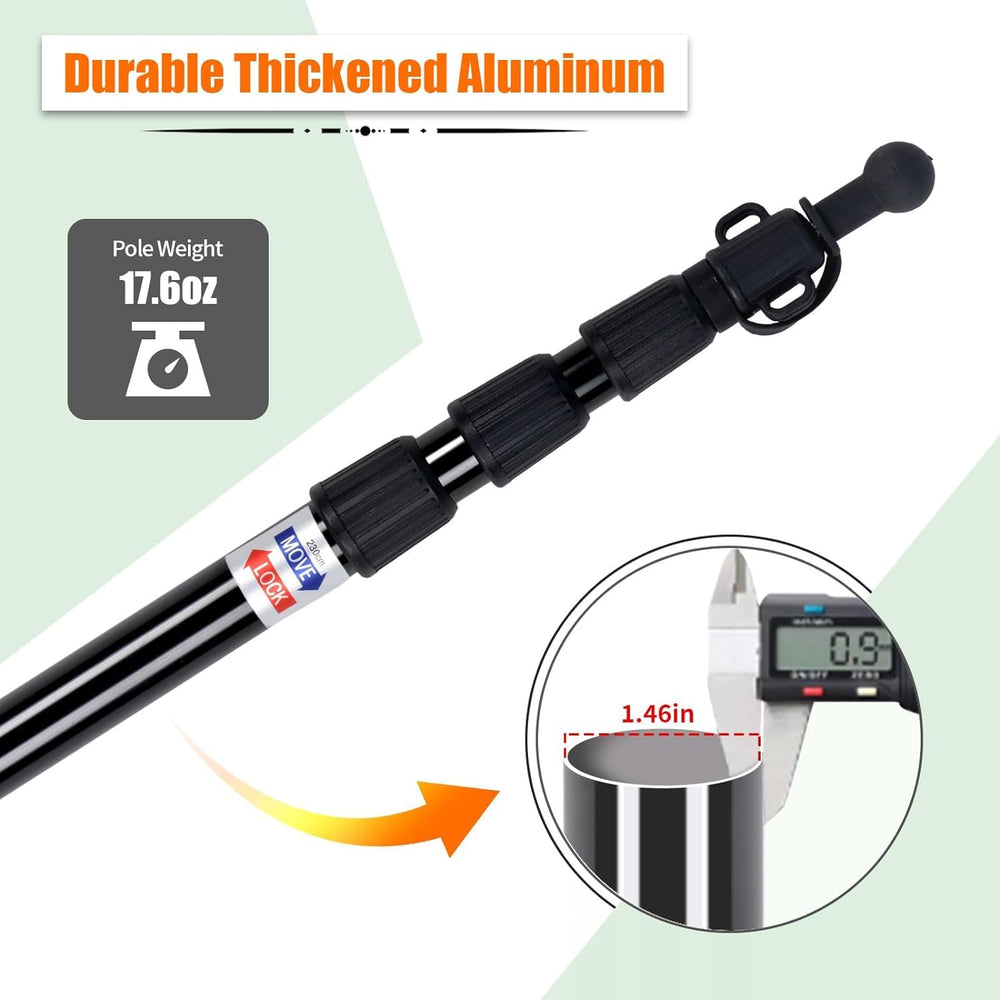 AYAMAYA tarp poles with stakes and guylines secure tarps against wind and rain