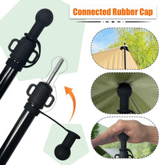 AYAMAYA tarp poles top rubber caps prevent slipping during setup