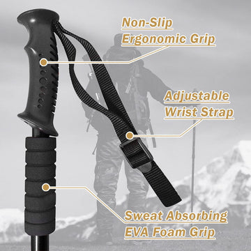 AYAMAYA telescoping poles showcasing quick twist lock for easy adjustments.