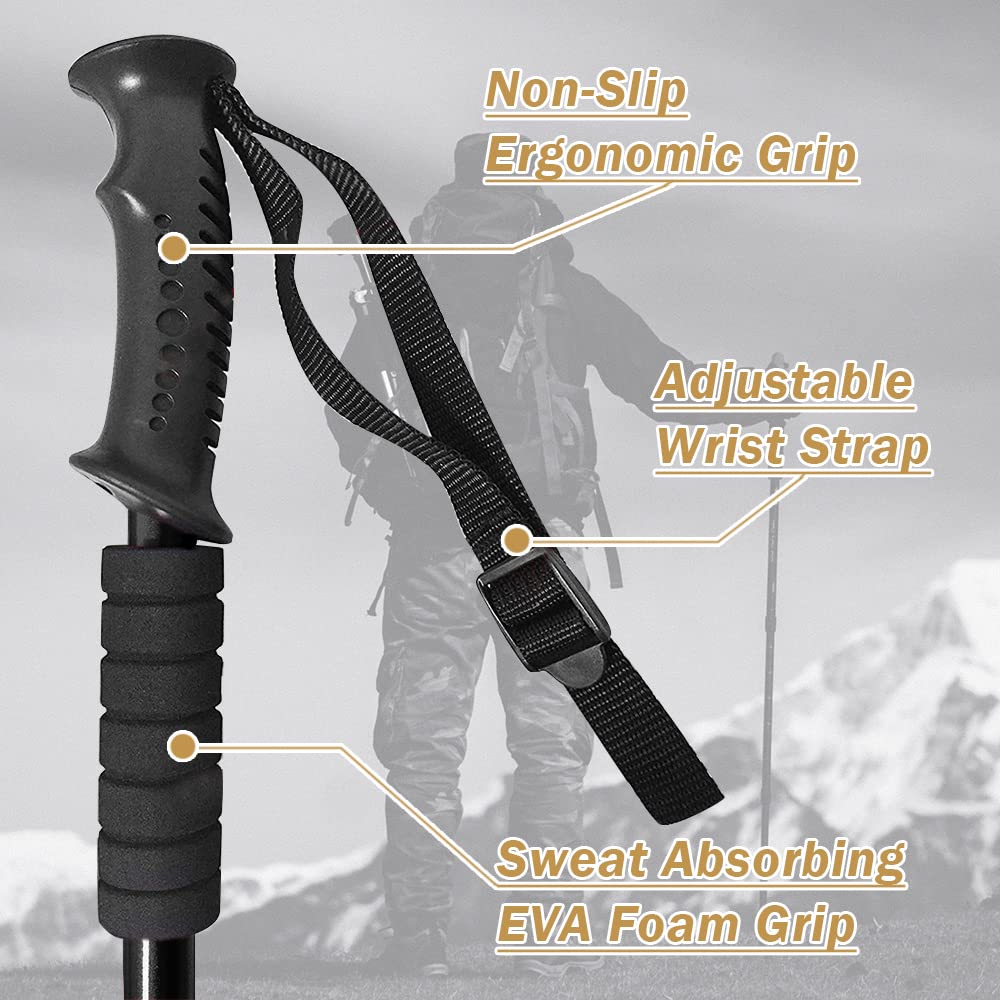 AYAMAYA telescoping poles showcasing quick twist lock for easy adjustments.