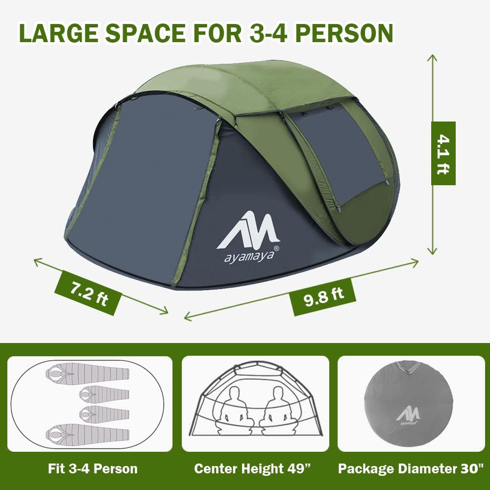 AYAMAYA tent removable rainfly — flexible protection during showers.