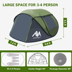 AYAMAYA tent removable rainfly — flexible protection during showers.