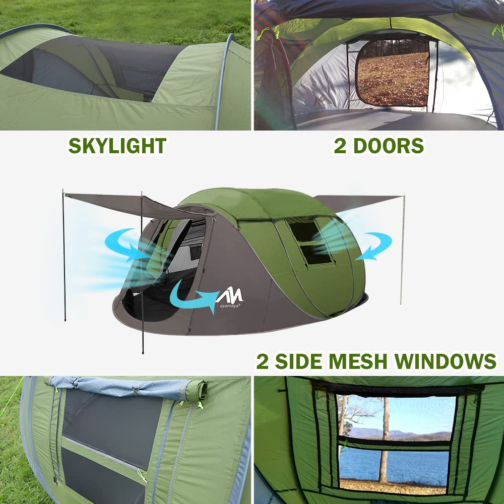 AYAMAYA tent waterproof coating — triple protection against rain and dew.