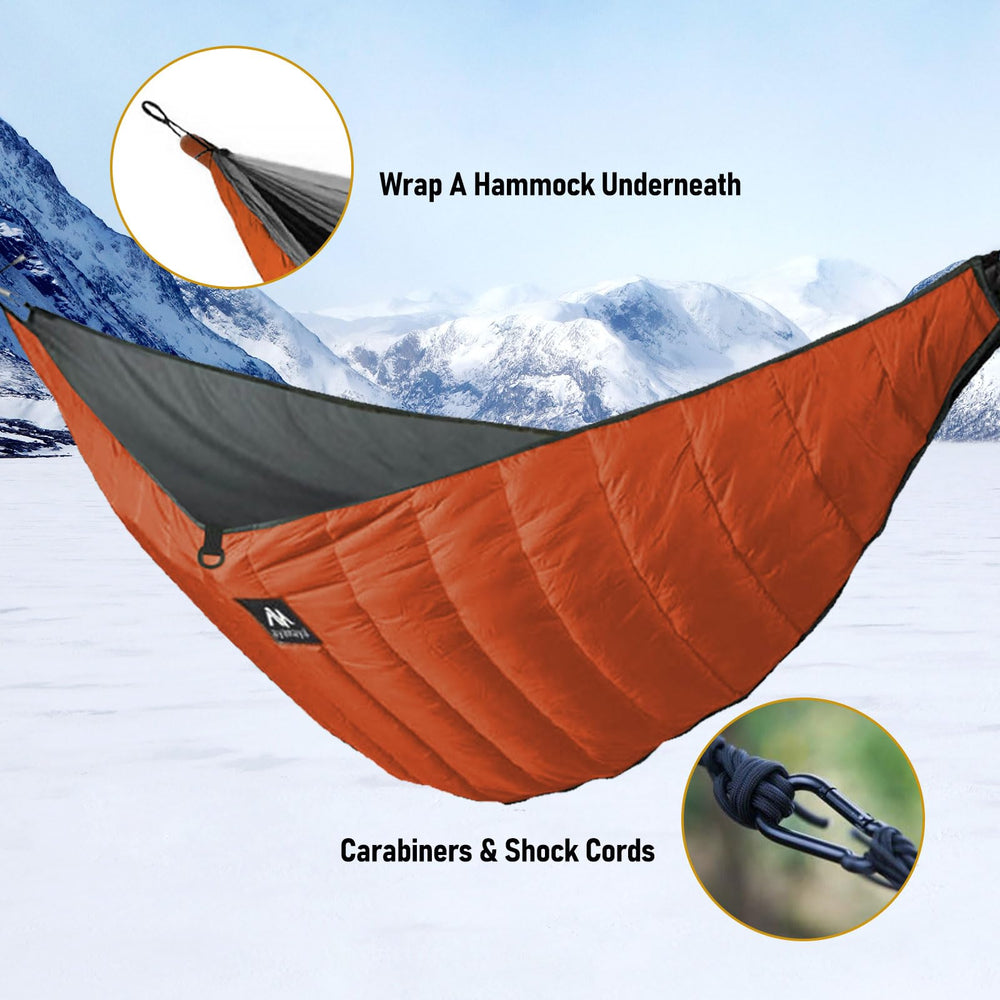 AYAMAYA underquilt wide 98in length and 55in width cradling the hammock
