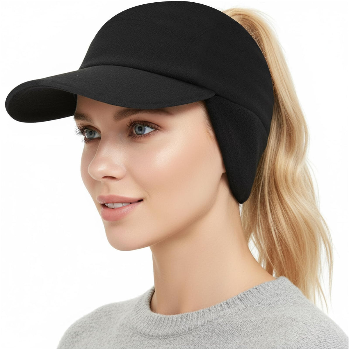 AYAMAYA winter running hat front brim protects against sun glare during runs