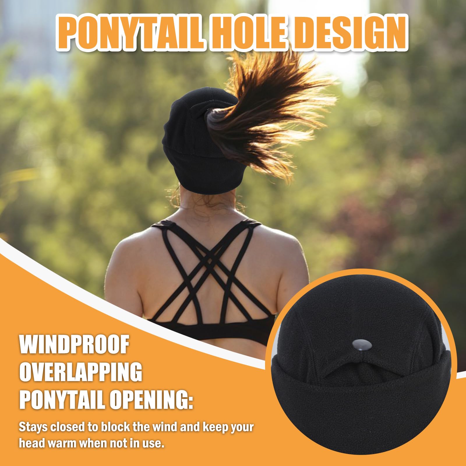AYAMAYA inside button enables heat retention when hair is up or down
