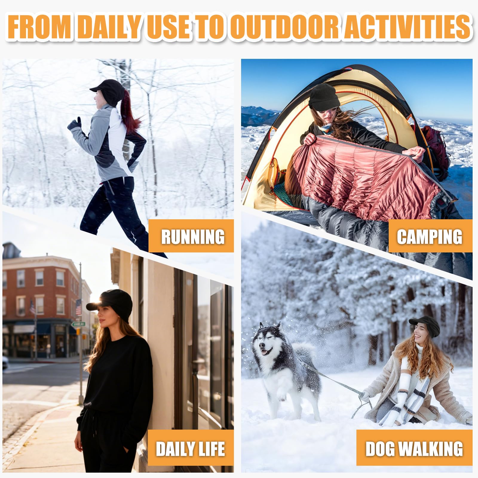AYAMAYA versatile hat for running, hiking, and dog walks in cold weather