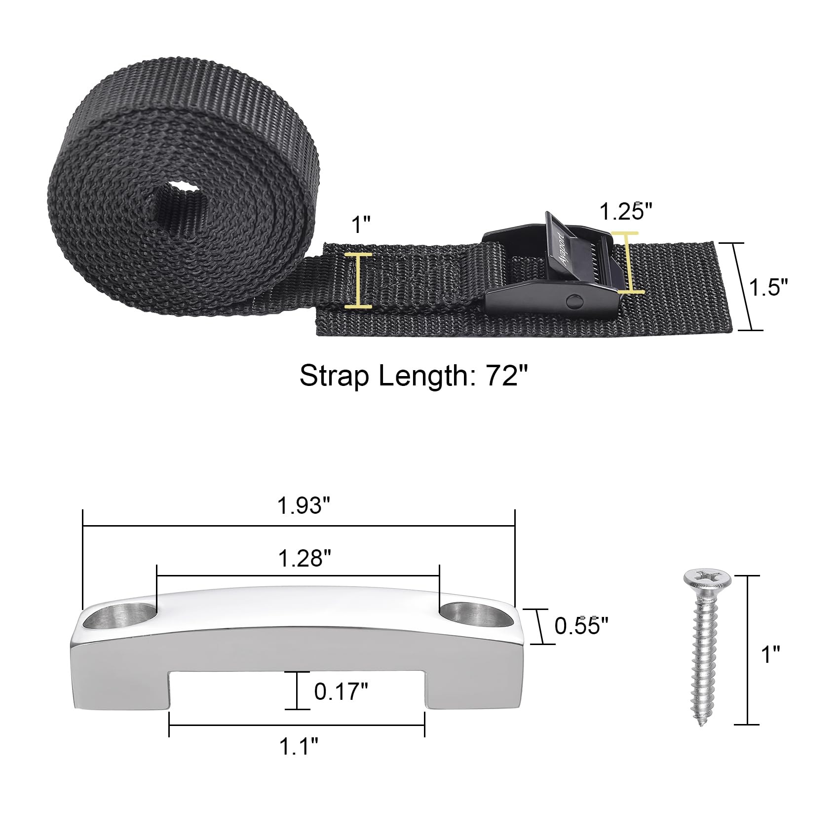 Ayaport stainless brackets and screws illustrate rust-free durability for outdoor use
