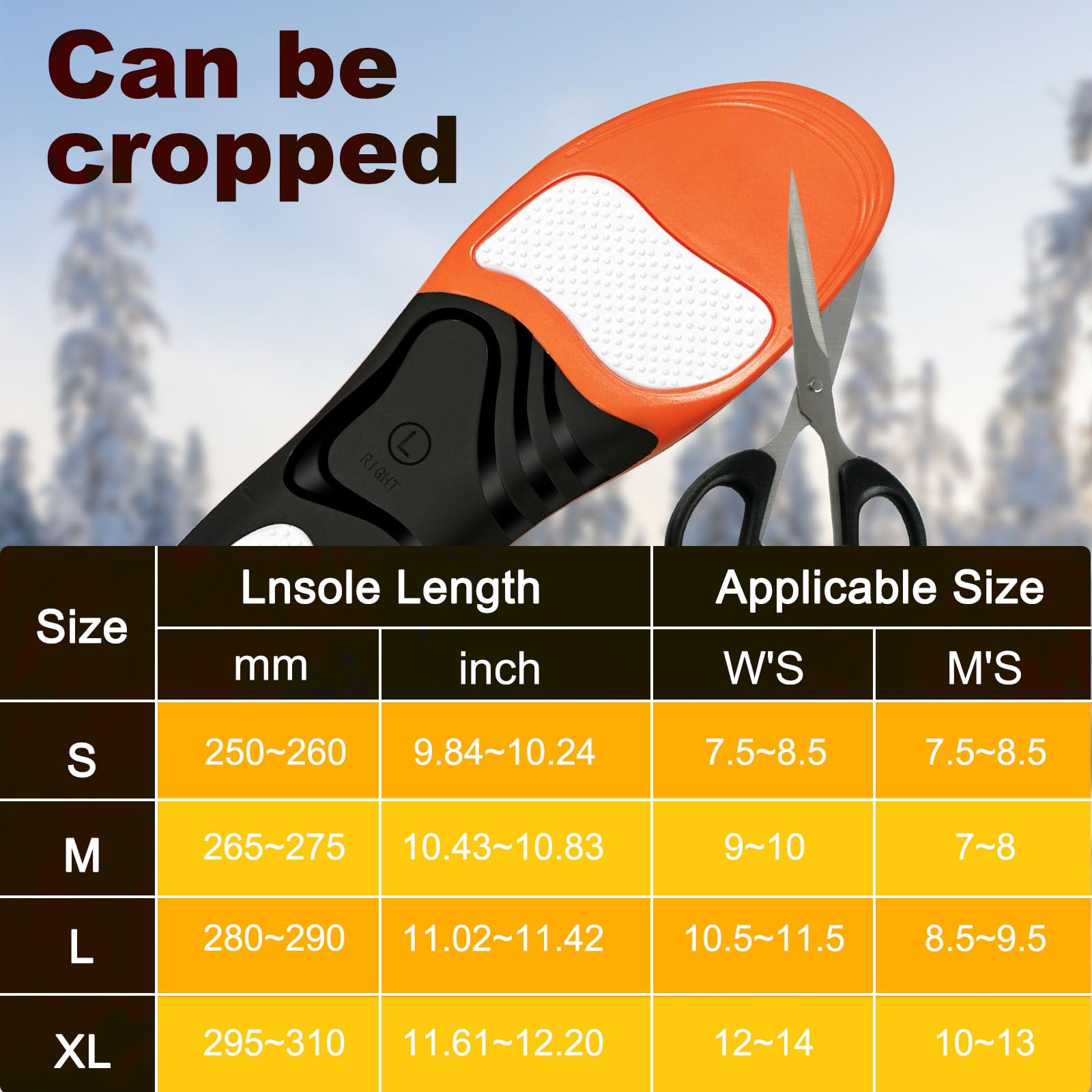 AYATAHA high-arch support insole closeup highlights cushioned comfort and durable materials