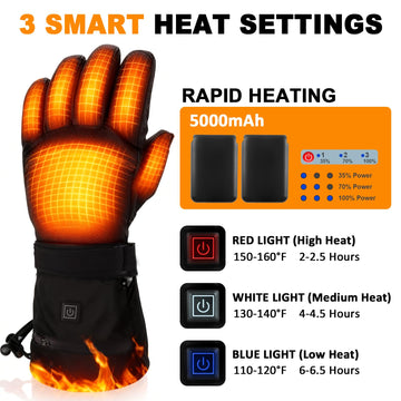 AYEAH heated gloves waterproof outer layer keeps hands dry