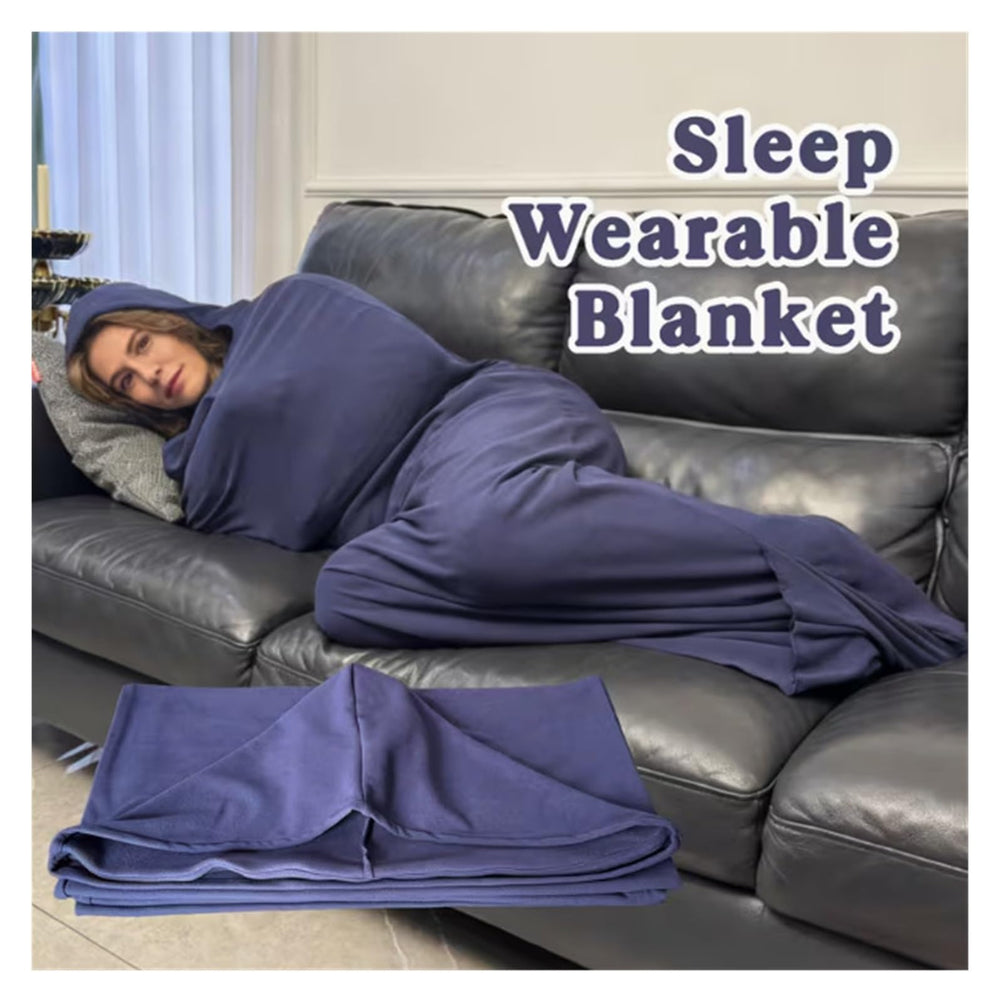 AYEXNSM Wearable Sleep Pod blanket 360° snug embrace showing comforting wrap