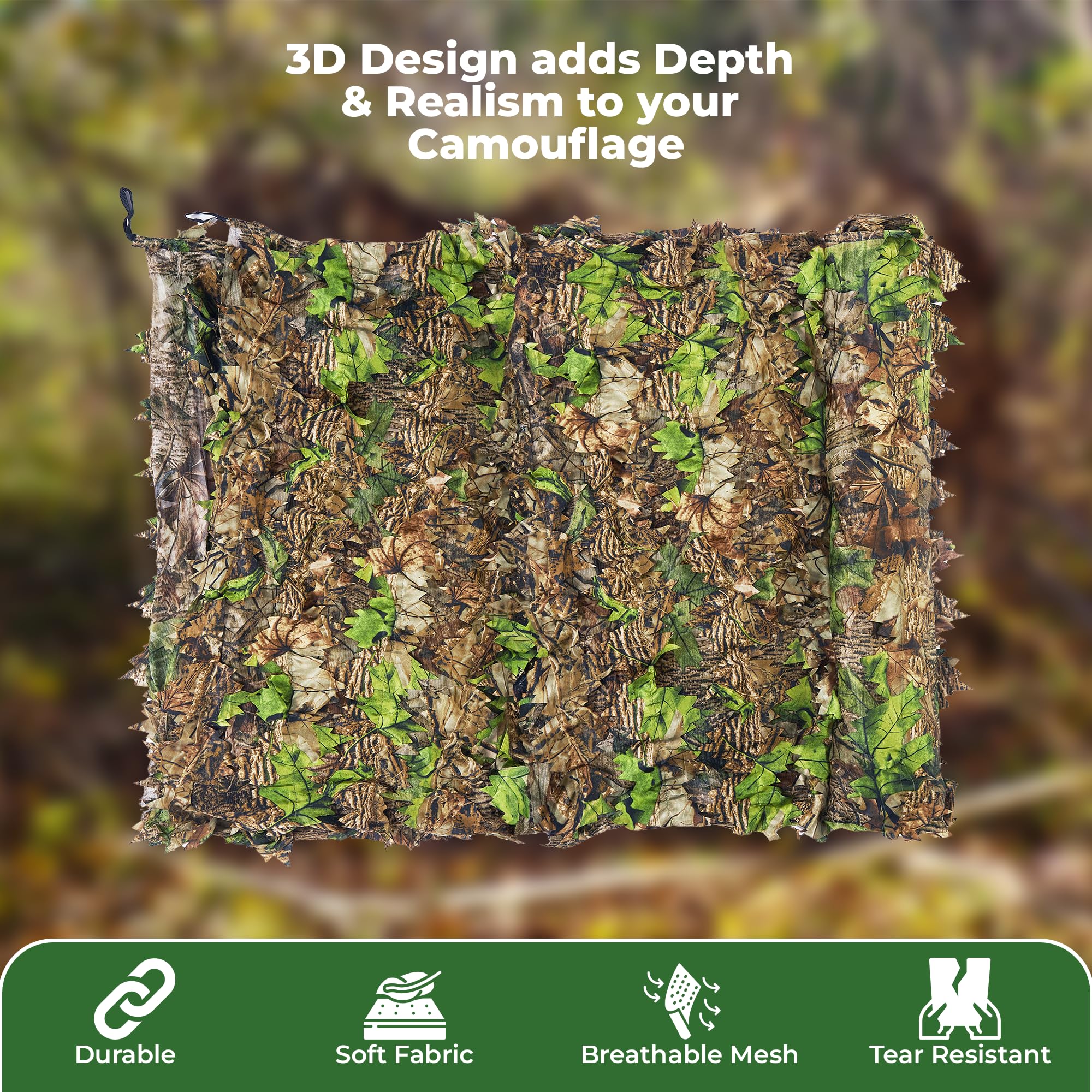AYIN Camo Netting in forest background supports natural blending during wildlife photography