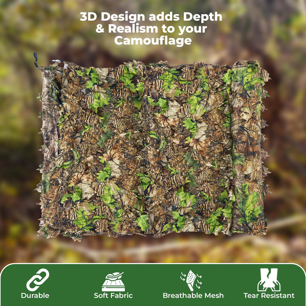 AYIN Camo Netting in forest background supports natural blending during wildlife photography