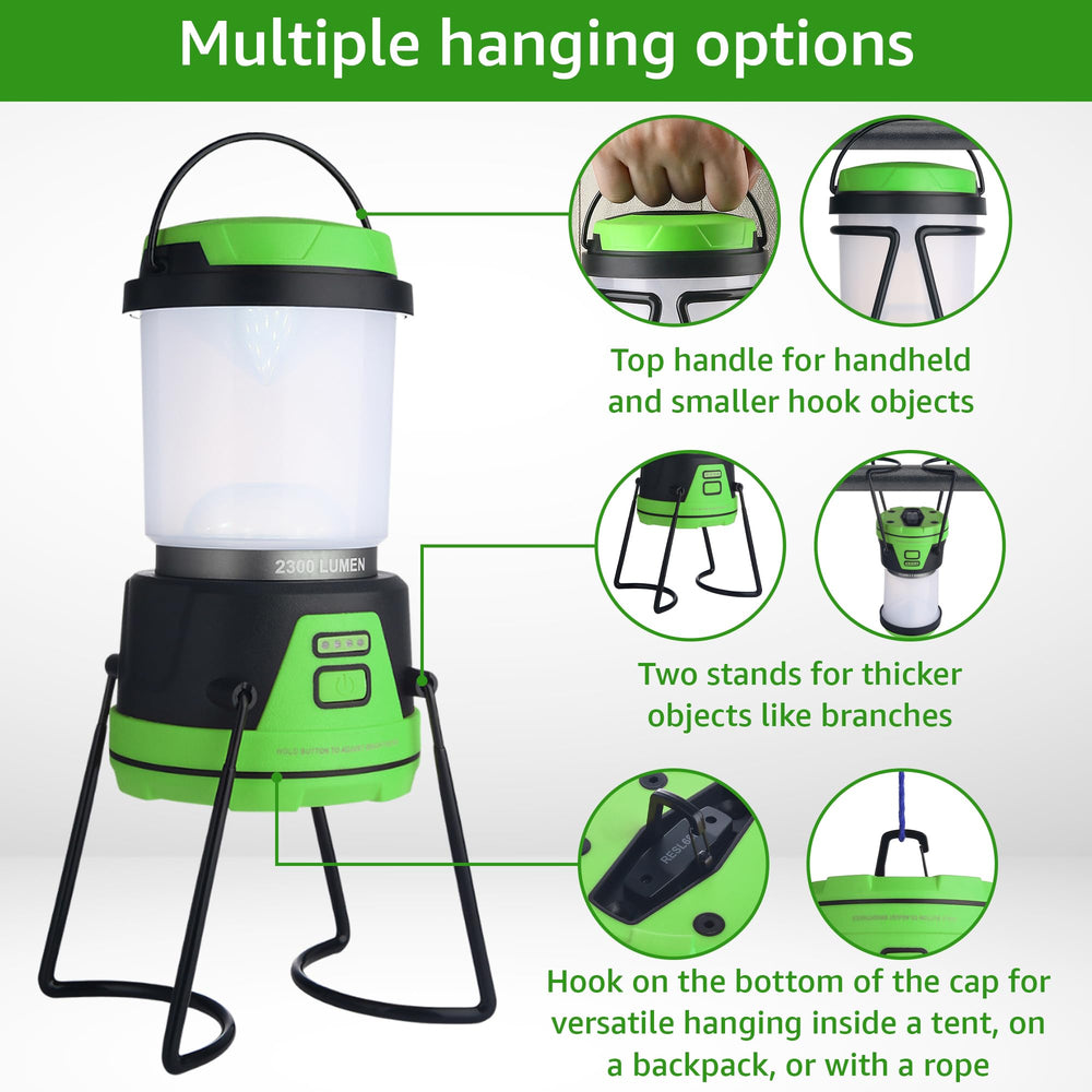 AYL rechargeable LED camping lantern long-battery-life supports multi-hour use between charges