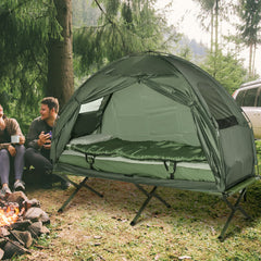 AYUYK 2-person foldable cot with tent elevated sleep above ground for camping