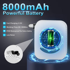 AYWOHA camping shower water-pressure visualization highlights boosted 3X power while camping