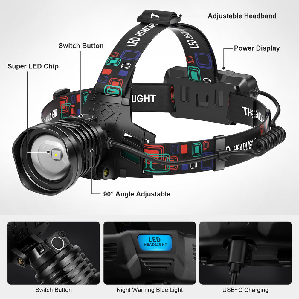 Azamine headlamp in camping scenes boosts nighttime visibility.