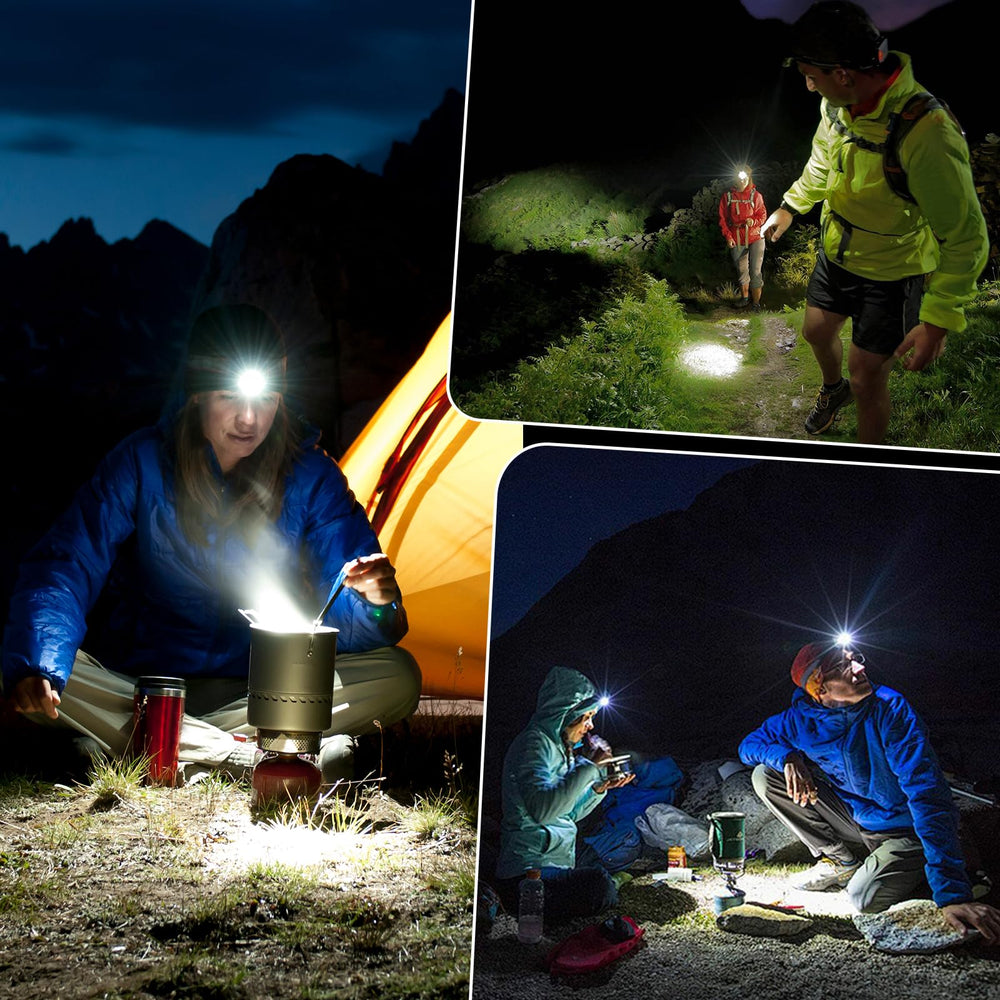 azamine LED headlamp high mode visual demonstrates distant illumination