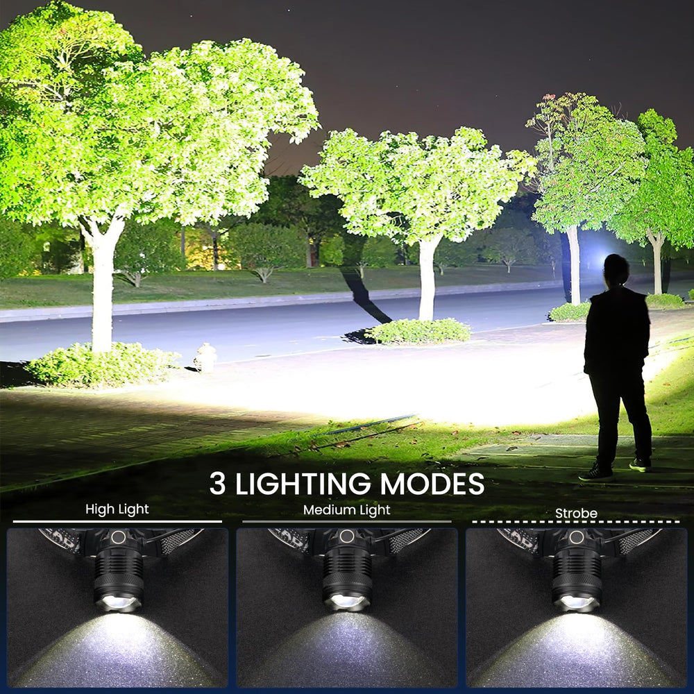azamine LED headlamp USB-C recharge port highlights quick charging
