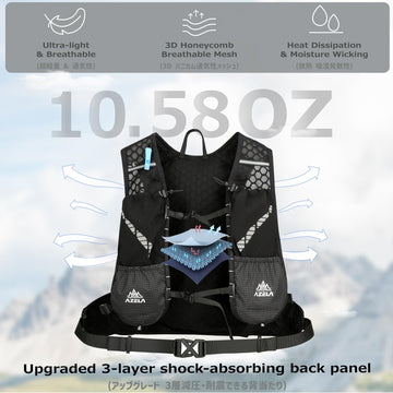 Azarxis 18L daypack storage demonstrates organized pockets and hydration space