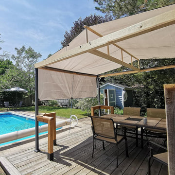 Azarxis camping canopy ground sheet illustrates versatile shelter for hiking or beach days