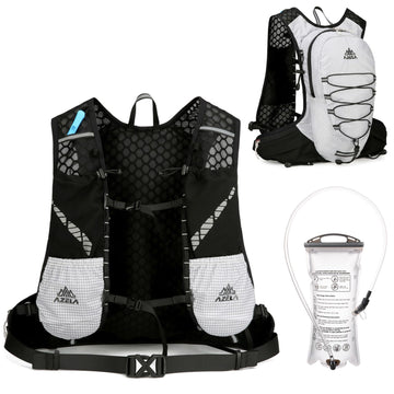 Azarxis hiking hydration pack front view showing ultralight 18L capacity for long days