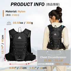 Azarxis hydration pack back vented mesh improves airflow during climbs
