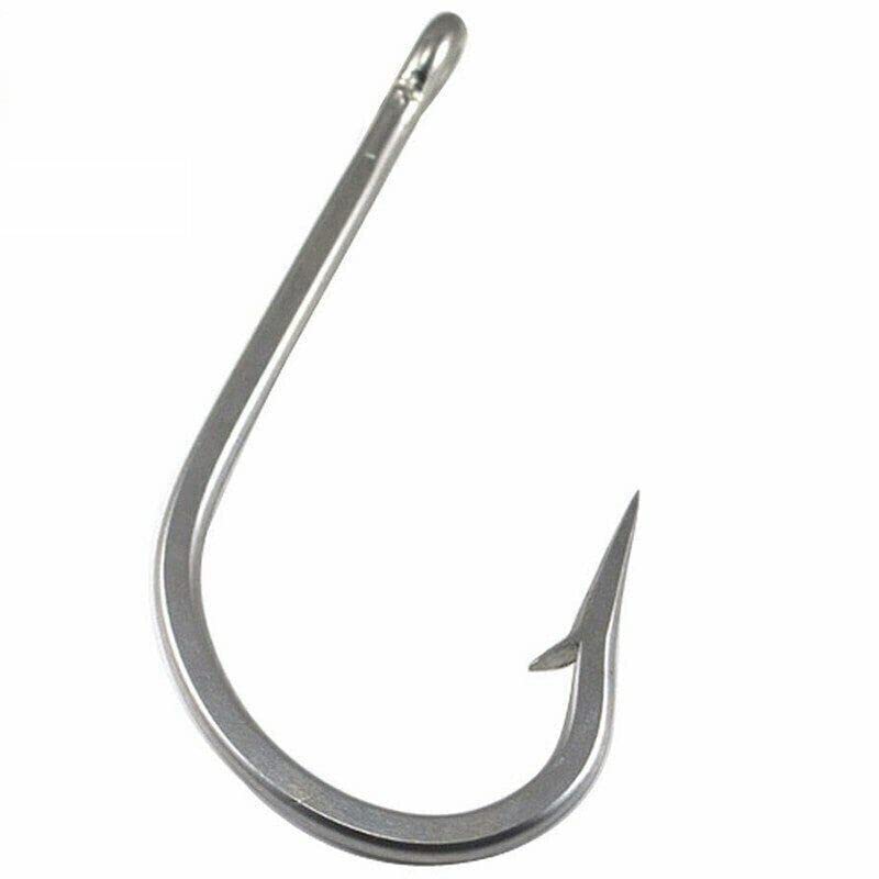 Azbvek 28/0 hook suitable for saltwater use with corrosion resistant stainless steel.