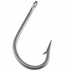 Azbvek 28/0 hook suitable for saltwater use with corrosion resistant stainless steel.