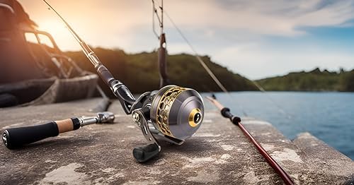 azevqos fy4000 spincast reel offers dual pick-up pins for easy line grabbing.