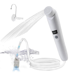 AZXJC IPX6 waterproof shower handles splash during beach use.