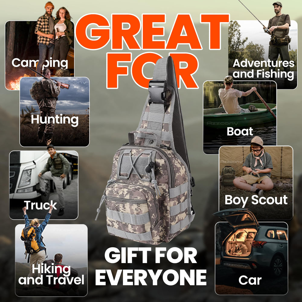Azzcony tactical MOLLE pouch keeps gear organized and within reach.