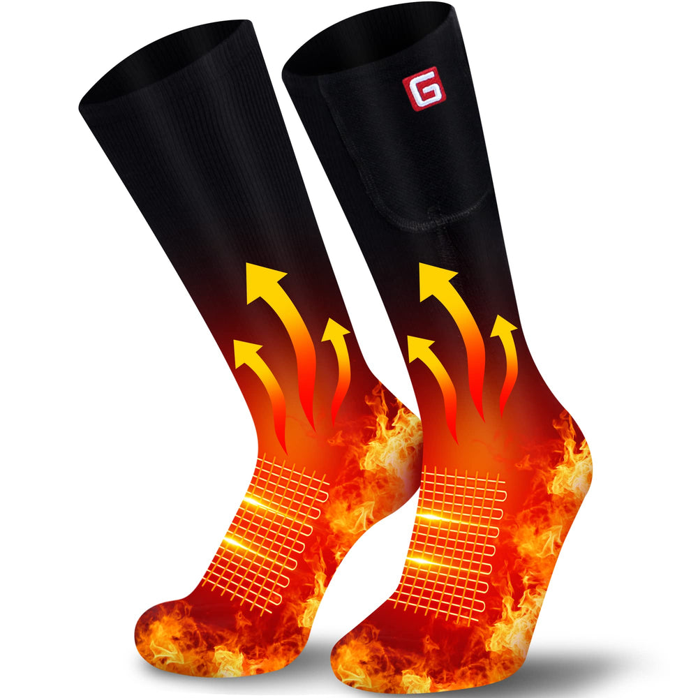 B Socks heated socks front view highlighting the heating zone for warmth.