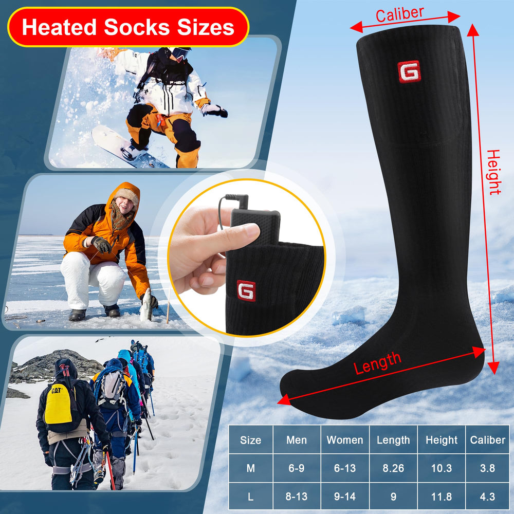 B Socks heated socks heat zones demonstrating quick warmth