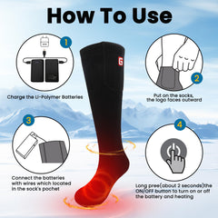 B Socks heated socks side view showing flexible fit and warmth delivery.
