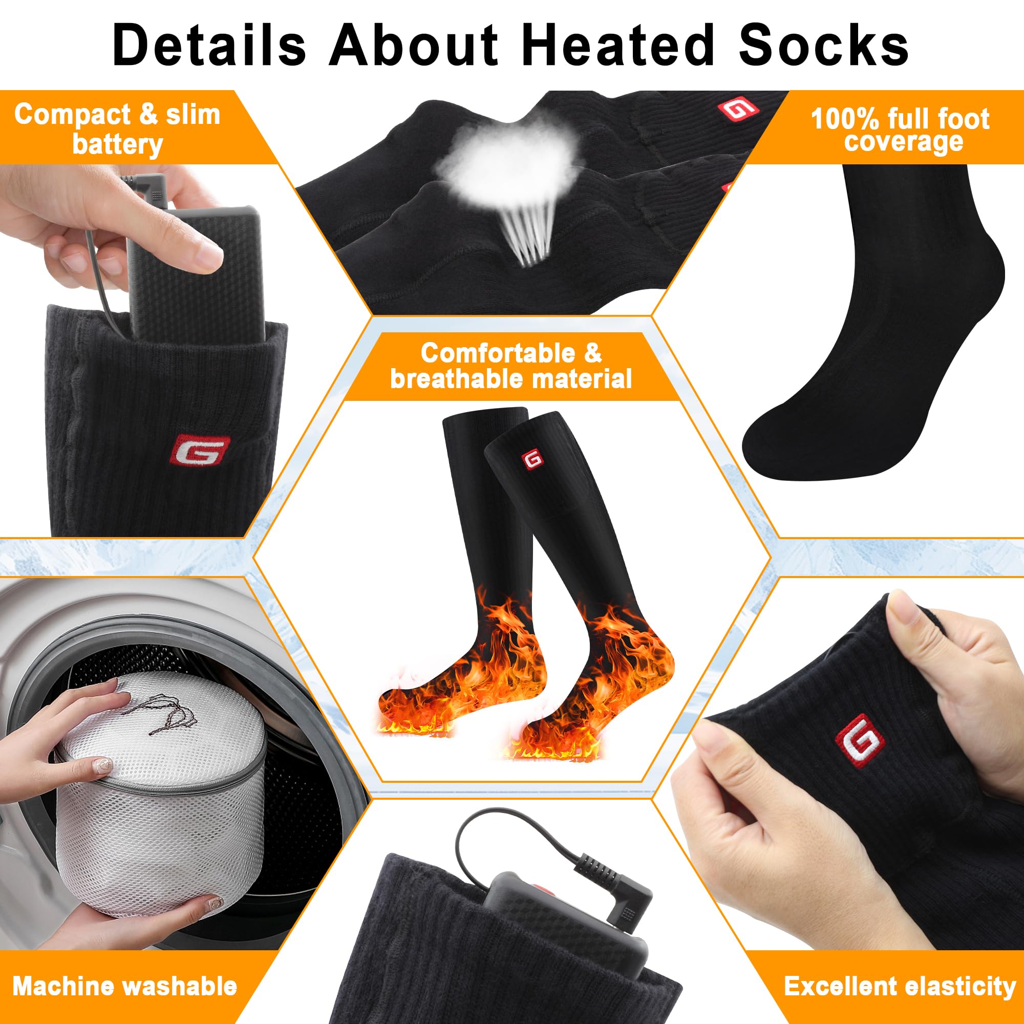 B Socks unisex fit illustration for men and women US 6–13