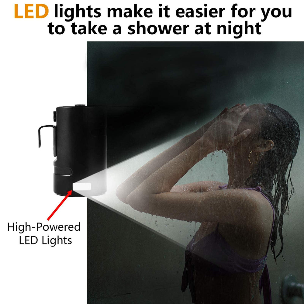 B.TAWD shower head with suction cup mounts on flat surfaces