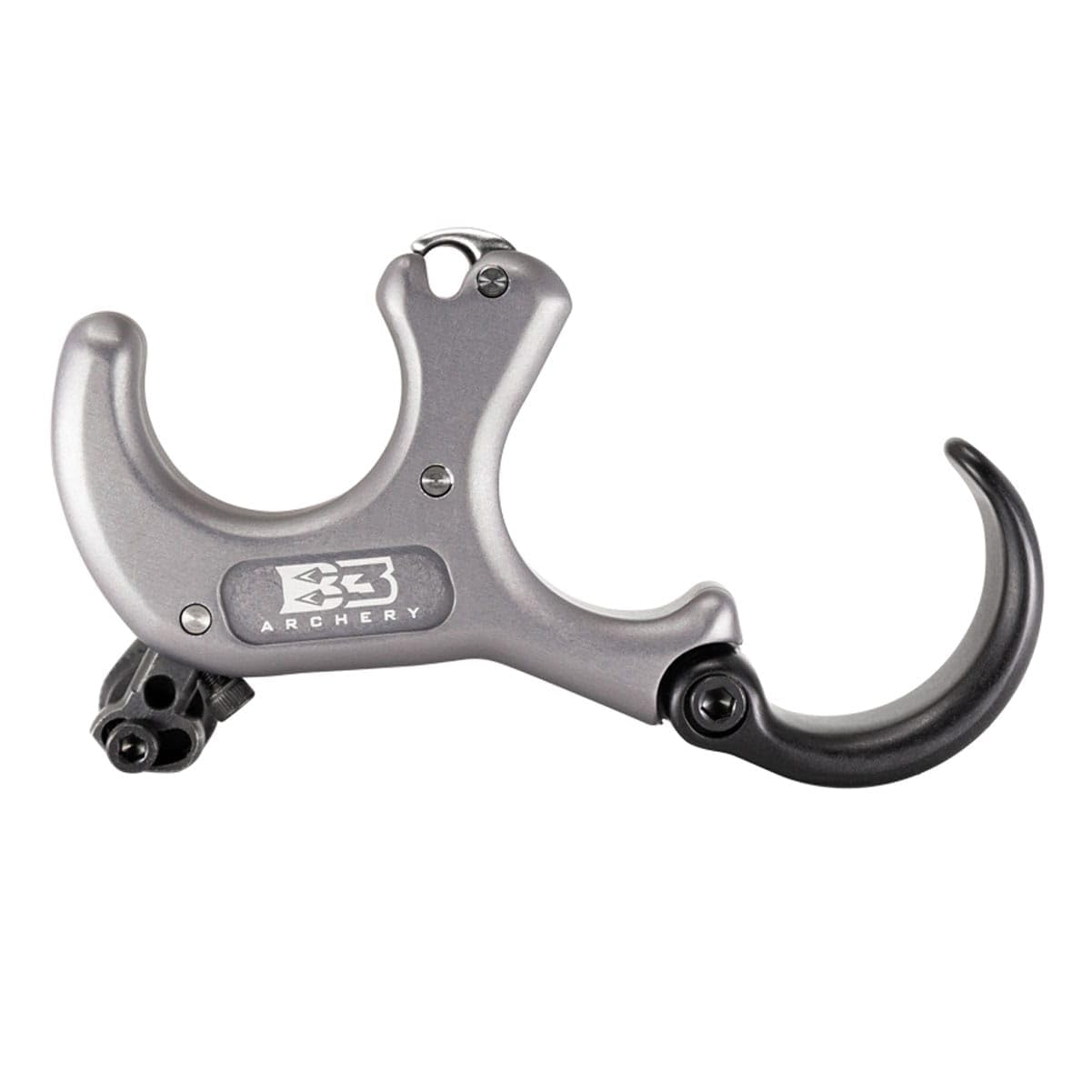 B3 Exit Pro Release Grey hook edge in closed position highlighting quick readiness for action.