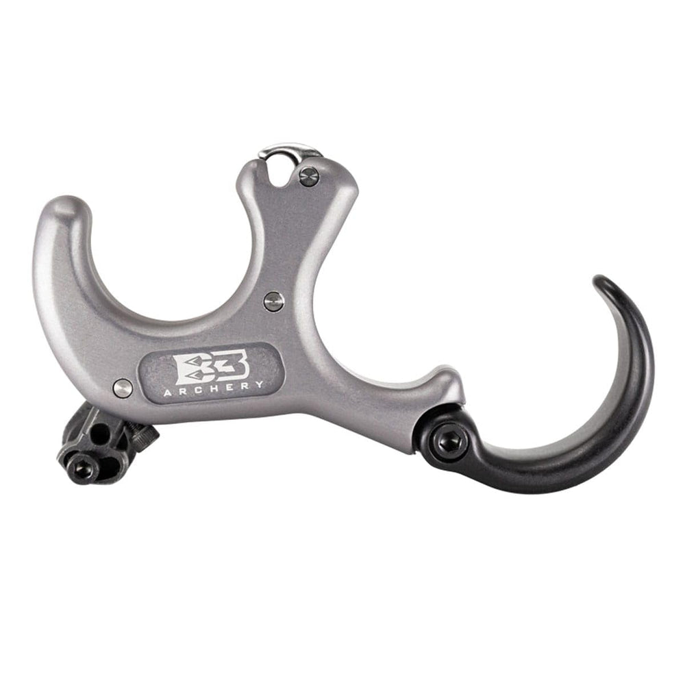 B3 Exit Pro Release Grey hook edge in closed position highlighting quick readiness for action.
