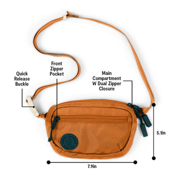 Baboon to the Moon fanny pack full-size compartment highlighting 3L capacity for longer outings